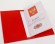 Купить оптом Обложка для паспорта "Хипстер Вест" кожа (3D) цвет красный