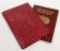 Купить оптом Обложка для паспорта "Хипстер Корги" кожа (3D) цвет бордо