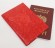 Купить оптом Обложка для паспорта "Хипстер Корги" кожа (3D) цвет красный