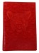 Купить оптом Обложка для паспорта "Хипстер Корги" кожа (3D) цвет красный