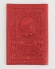 Купить оптом Обложка для паспорта "Герб СССР и Гагарин" кожа (3D) цвет красный