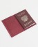 Купить оптом Обложка для паспорта Multicoloured "Цветы Ромашки" кожа (3D) цвет бордо