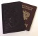 Купить оптом Обложка для паспорта "Хипстер Кролик" (натуральная кожа) бордо