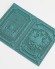Купить оптом Обложка для паспорта "Герб РФ и Московская Соборная Мечеть" кожа (3D) цвет бирюза