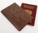 Купить оптом Обложка для паспорта "Хипстер Тигруля" кожа (3D) цвет коричневый