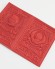 Купить оптом Обложка для паспорта "Герб СССР и Сталин" кожа (3D) цвет красный