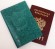 Купить оптом Обложка для паспорта "Хипстер Поросёнок" кожа (3D) цвет бирюза